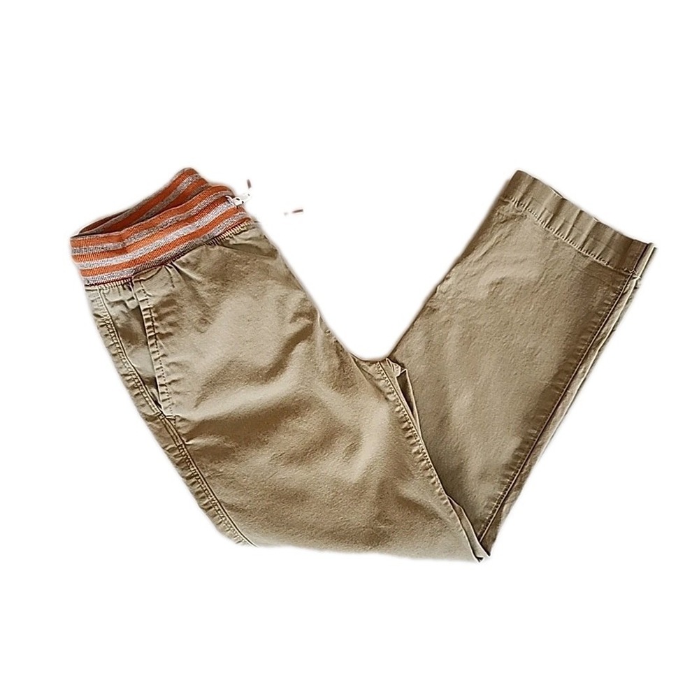 Lands End Boys Chino Pants Size Small 6-7 Pull On Khaki Tan Casual School Preppy